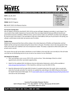 MnVFC 2015-16 Influenza Vaccine (PDF)