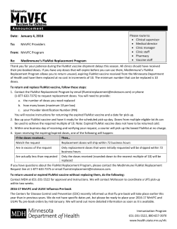 MedImmune's FluMist Replacement Program (PDF)