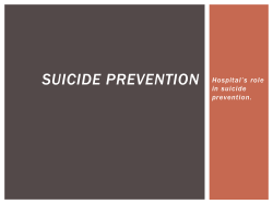 Suicide Prevention: Hospital's Role in Suicide Prevention (PDF: 217KB/16 pages)