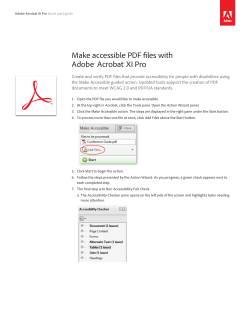 Adobe: Make Accessible PDF Files (PDF: 333KB / 2 pages)