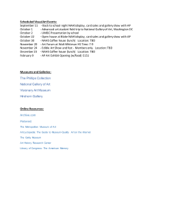 Arts - Visual Art Events - 2014