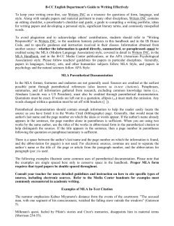 English Department's Guide to Writing Effectively