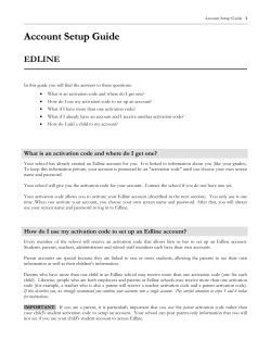Edline Account Setup Guide