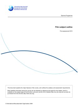 IB Film Higher Level