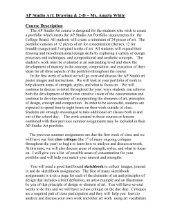 AP Studio Art and Drawing 2D