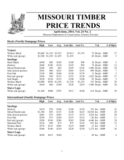 Missouri Timber Price Trends, April-June 2014