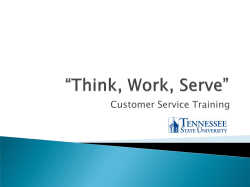 Customer Service Training Presentation