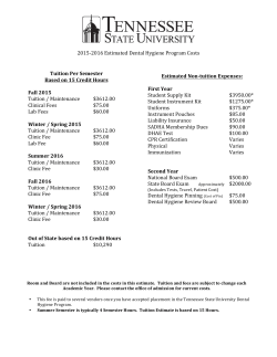 Estimated Tuition Expenses