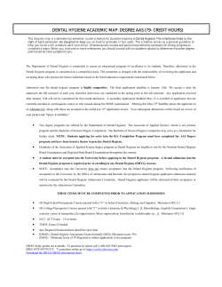 Dental Hygiene A.A.S. Curriculum Map