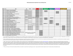 Public Administration course offering pattern