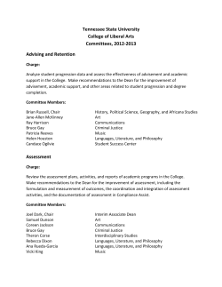 College Committees, 2012-2013