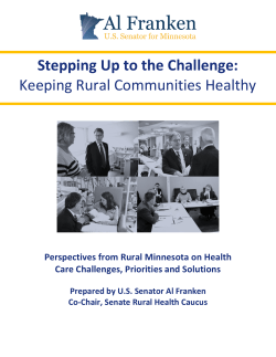 Stepping up to the Challenge: Keeping Rural America Healthy (PDF)