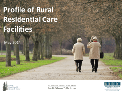 Profile of rural residential care facilities: A chartbook