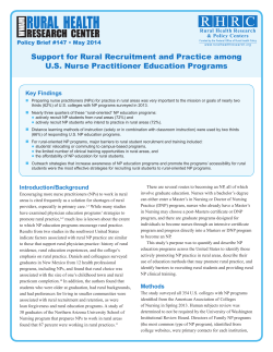 Support for rural recruitment and practice among U.S. nurse practitioner education programs