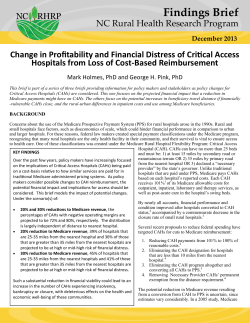 Change in profitability and financial distress of Critical Access Hospitals from loss of cost-based reimbursement
