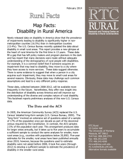 Disability in rural America