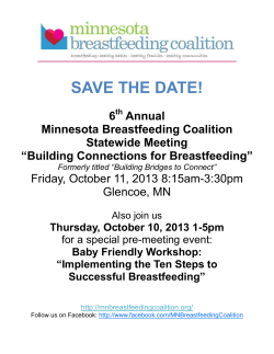 Sixth Annual Minnesota Breastfeeding Coalition Statewide Meeting
