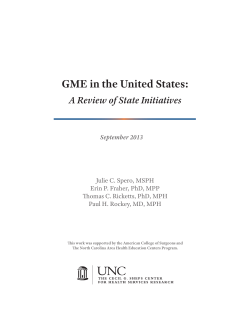 GME in the United States: A review of state initiatives