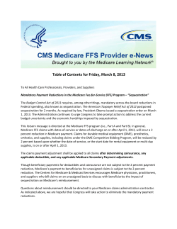 CMS Medicare FFS Provider e-News bulletin