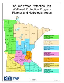 Source Water Protection Area Planner and Hydrologist Map