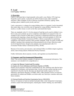 Lead 7439-92-1 (PDF: 325KB/12 pages)