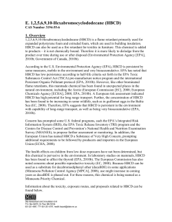Hexabromocyclododecane (HBCD) 3194-55-6 (PDF: 303KB/6 pages)