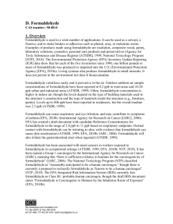 Formaldehyde 50-00-0 (PDF: 393KB/9 pages)
