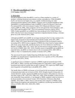 Decabromodiphenyl ether (decaBDE) 1163-19-5 (PDF: 391KB/12 pages)