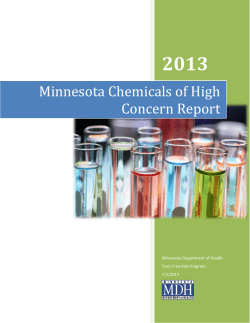 2013 Minnesota Chemicals of High Concern Report (PDF: 438KB/29 pages)