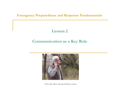 Communication as a Key Role