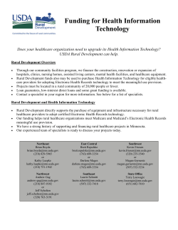 USDA Health Information Technology Funding