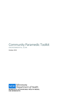 Community Paramedics Environmental Scan, 2015
