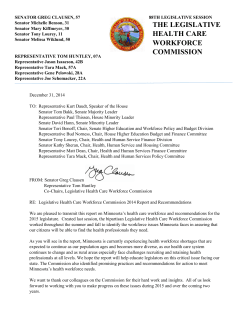 Legislative Health Care Workforce Commission