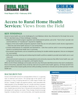 Access to rural home health services: Views from the field