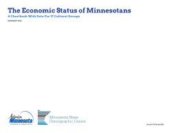 The economic status of Minnesotans: A chartbook with data For 17 cultural groups