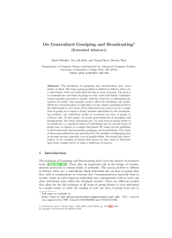On Generalized Gossiping and Broadcasting