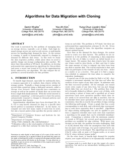 Algorithms for Data Migration with Cloning