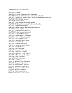 Mathematical Electives