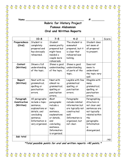 Project Rubric