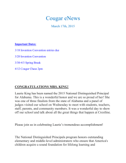Cougar eNews 3-17-15