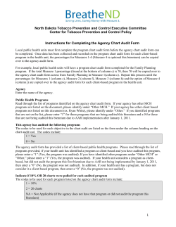 Partnership4Health Sample Chart Audit Form Instructions