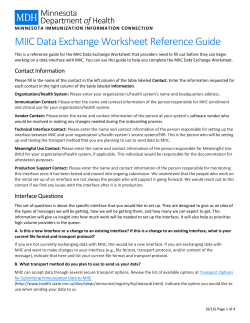 MIIC Data Exchange Worksheet Reference Guide (PDF)