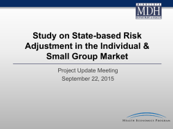 MN State-Based Risk Adjustment Webinar Presentation (PDF)
