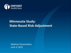 MN State-Based Risk Adjustment Webinar Presentation (PDF)