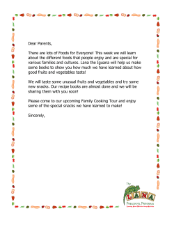 Theme Unit Parent Letter