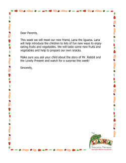 Theme Unit Parent Letter