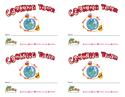 Cooking Tour Stamp Cards