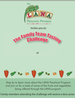Team Tasting flyer