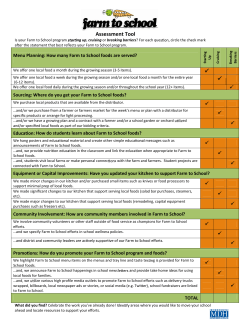Farm to School Assessment Tool