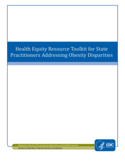 Health Equity Resource Toolkit for State Practitioners Addressing Obesity Disparities - CDC